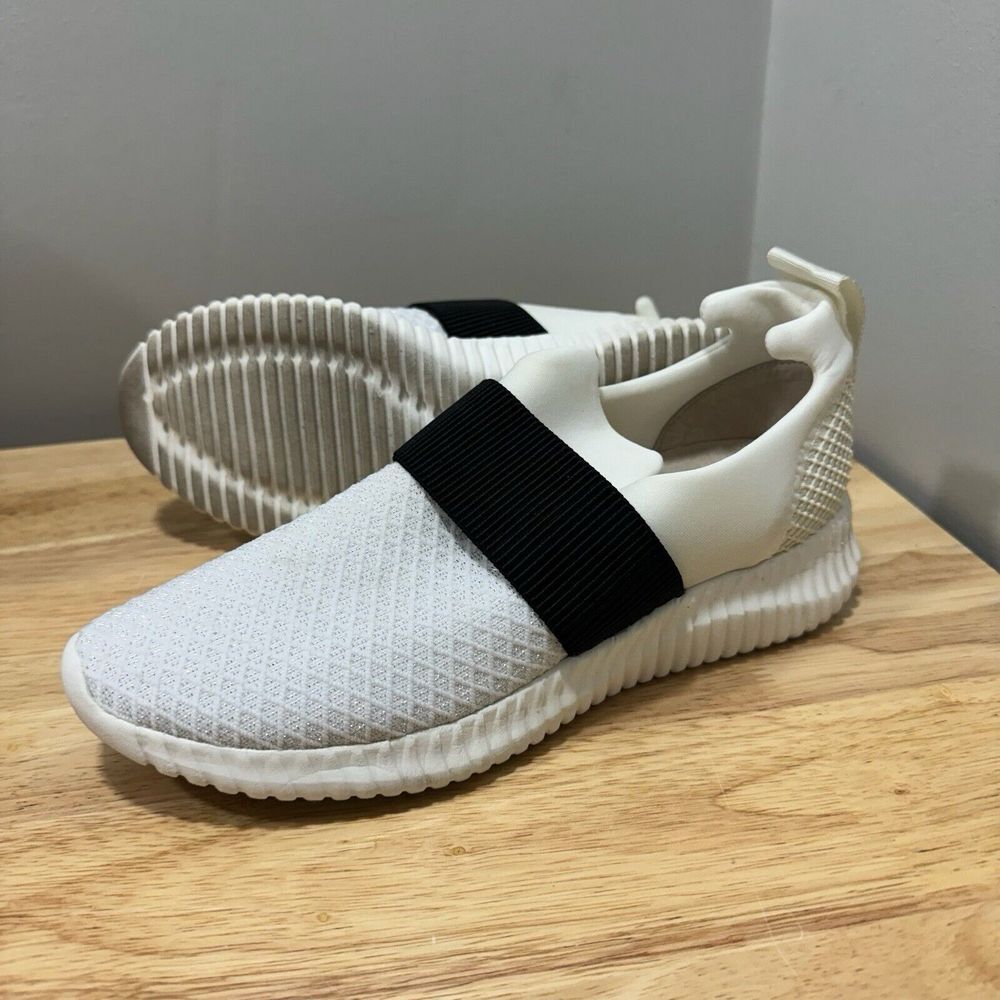 Maud Frizon Trainers Womens White & Black‎ EU 38 7.5 US Slip On Luxury Shoes